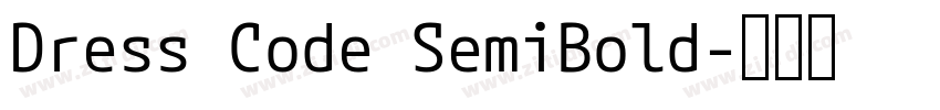 Dress Code SemiBold字体转换